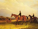 Chestnut Canvas Paintings - A Jockey On A Chestnut Hunter